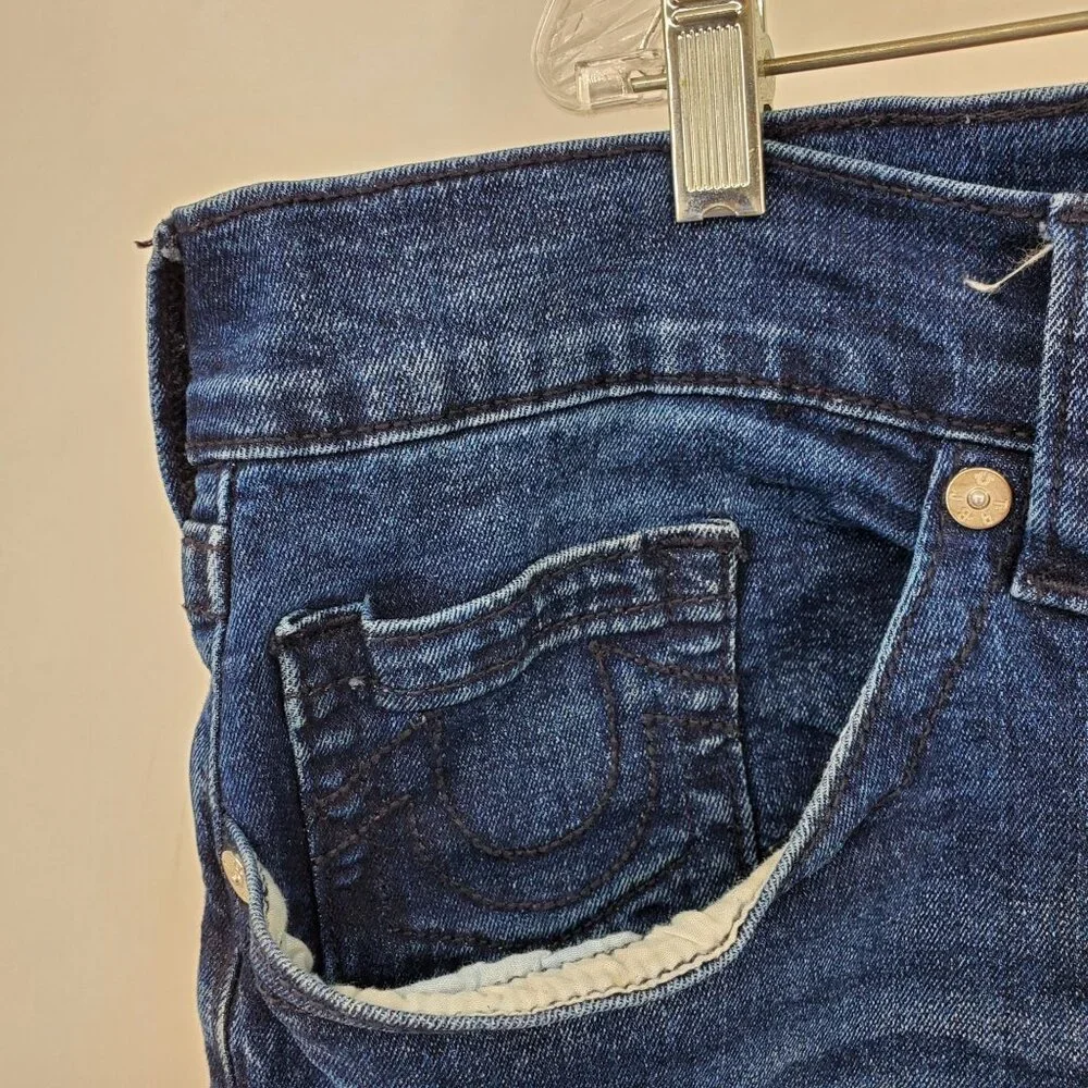 True Religion Geno Relaxed Slim Fit Men's Dark Wash Denim Jeans‎ Size 42
